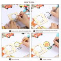 Kids Wooden Drawing Stencils Kit Drawing Board Toys Coloring Puzzle Arts Crafts Set Educational Toys For Kids Accessories. 