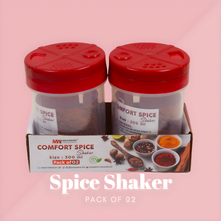 Spice Shaker Pack of 2 (300 ml)| Maxware Brand| Salt & peper tools| Spice Shakers|Spice Jars