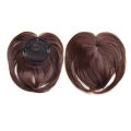 New eamle ilk-Bae Hair Topper Fringe Hairpiece traight Clip in Forehead Topper with Wipy Bang Extenion. 