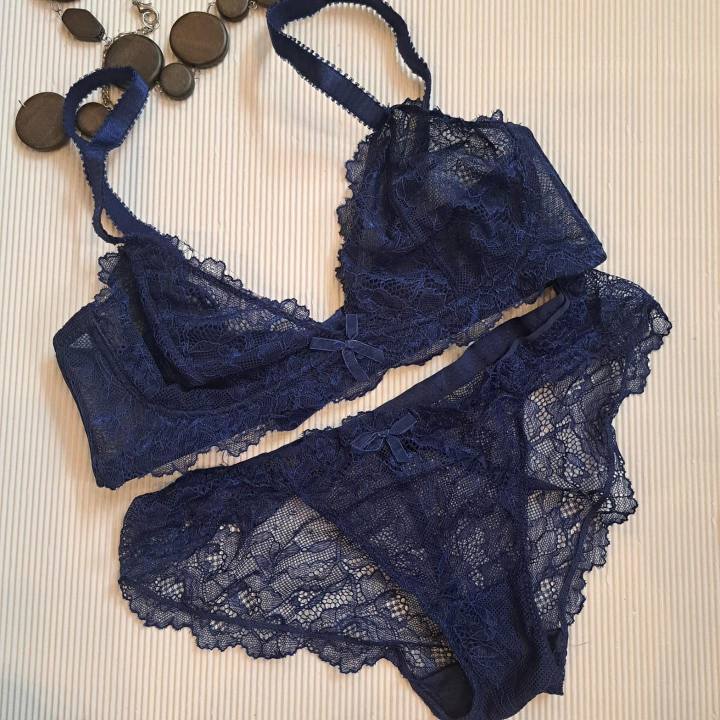 Click4she New stylish Net Bra Panty Non Padded with wired sets for girls ladies and women