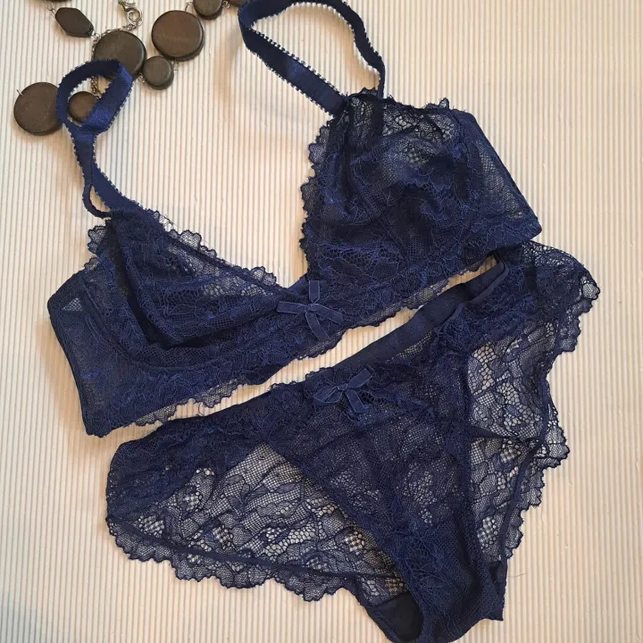 Click4she New stylish Net Bra Panty Non Padded with wired sets for girls ladies and women