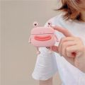 Airpods Pro Case, Pink Frog Silicone Protective Cases Cover Skin for Girls Women Men (Light Pink). 