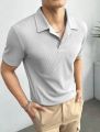 Textured Waffle Knitted Polo T-shirts for Men - 2025 Men’s knitted Polo T-shirt - Stylish Men’s Polo Tshirt - Polo T-shirts for Men. 