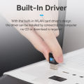 Vention USB wifi adapter 5Ghz&2.4GHz Dual-Band wifi antenna for Pc Desktop Laptop wifi to ethernet adapter wifi receive Network Card Wireless USB Adapters Wifi Dongle. 