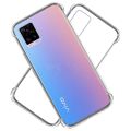 Vivo V20 Flexible Clear Liquid Silicone Tpu Gel Anti-Yellowing Back Cover with 4 Corners Protection Jelly Case. 