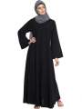 Black Maxy Style Plain Simple Chiffon Abaya For Girls/Ladies Abaya With Scarf-Durable Quality. 