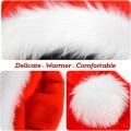 Plush Party Supply Thicken Hat Santa Claus For Kids Adults Festive Holiday Christmas Hat Santa Cap. 
