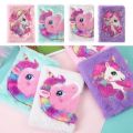 CUTE DIARY, PLUSH FURRY NOTEBOOK DIARY, UNICORN DIARY. 