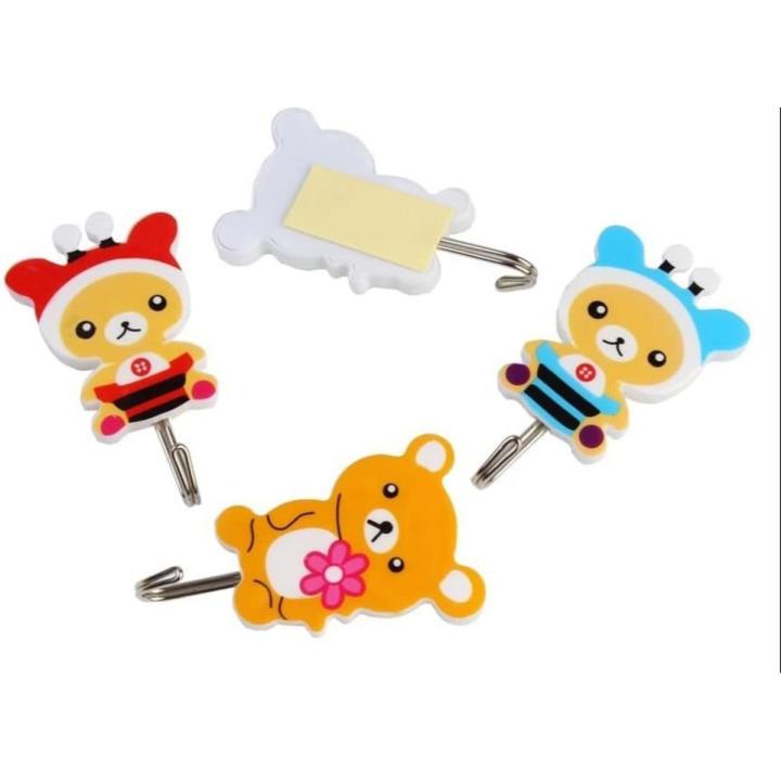 Cute Cartoon Design Self Adhesive Plastic Hook