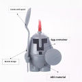 Durable Egg Rack Knight Design Boiled Egg Cup Holder with Spoon Easy to Clean Reusable Plastic Egg Holder for Kids Fun Practical Kitchen Accessory Egg Organizer. 