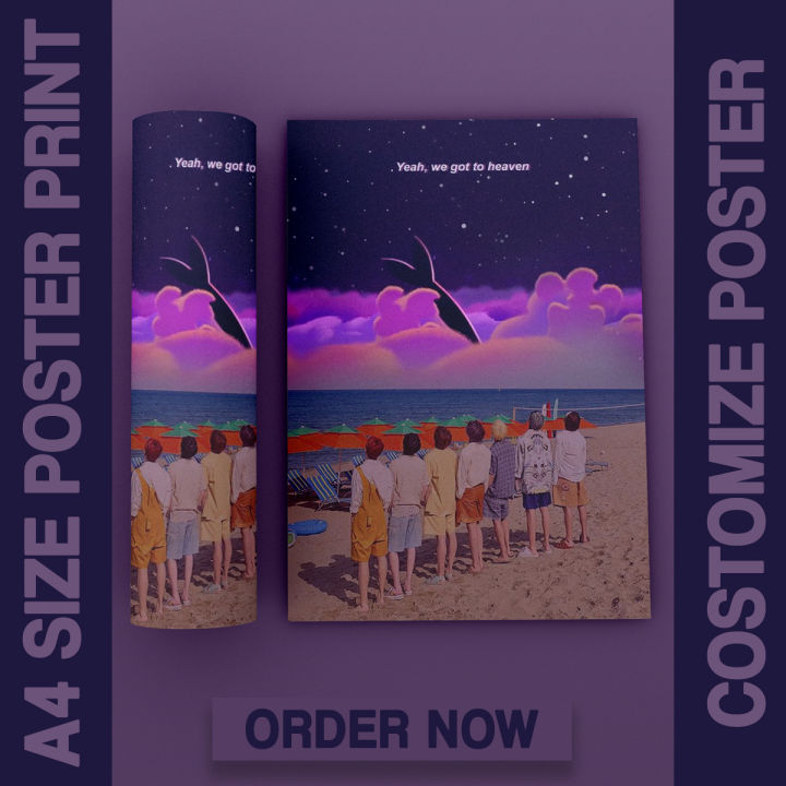 A4 Size poster with print - Bts/ Blackpink/ TXT/ Twice/ Exo/ Kpop ...