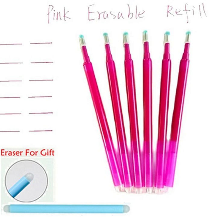 Pink Colors Erasable Gel Ink Pens 0.7mm Point Assorted Erasable Gel Pen Retractable for for Drawing Writing Planner Crossword