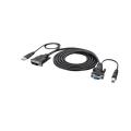 KVM Cable: VGA and USB. 