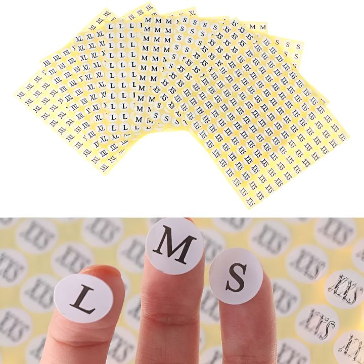 100 pcs Paper Self-Adhesive Size Labels for Clothing Garment Sticker tags Size Label XS/S/M/L/XL