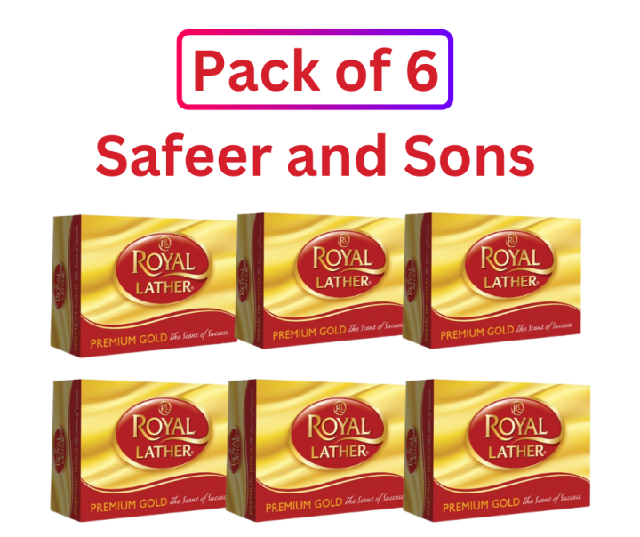 Pack of 6 ROYAL LEATHER - PREMIUM GOLD SOAP