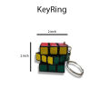 Rubiks Cube Quality Small keychain Rubiks Cube 3x3, Sticker for kids & bike key chain. 