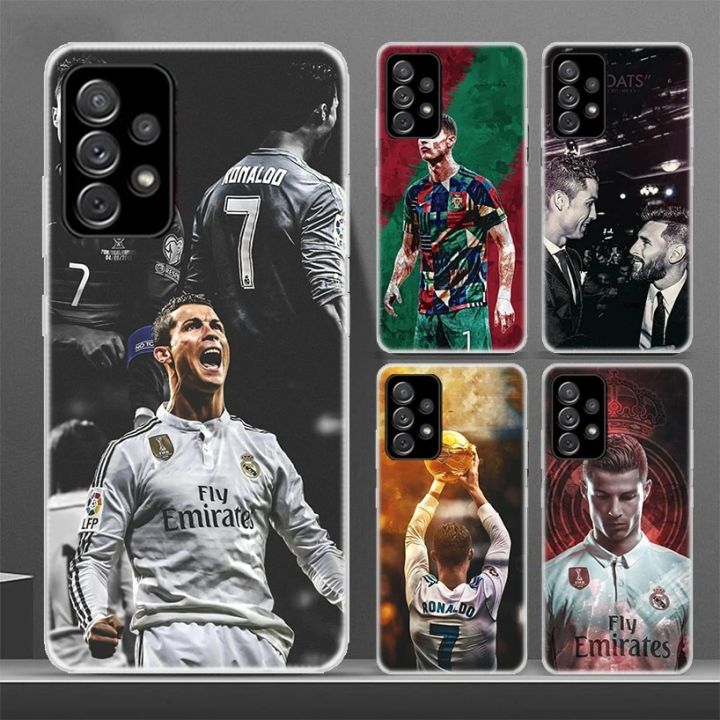 CR7 Football Star R-Ronaldo Phone Case For Samsung Galaxy S10 S21 S20 FE S22 S23 Ultra S10E S9 S8 Plus S7 Edge + Coque Back Cove