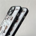 [All you need is coffee]CASETIFY Acrylic Phone Case compatible For iPhone 15 Pro MAX 11 12 13 14 Pro MAX Coffee girl TPU border transparent shockproof phone protect cover. 