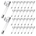 Metal Pencil Clips Slide on Pencil Pocket Clips Snap in, Pencil Holder Clip Metal Hangable Portable Pencil Clips, 60 Pcs. 