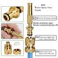 HMT    Techmanistan 4 Modes High Pressure Brass Direct Nozzle Booster, Pure Copper Direct Spray Nozzle Adjustable Water Outlet, Adjustable Hose Nozzle Garden Brass Spray. 