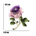 Nebula Supreme Rose Flower Lapel Pin Sparkling Women Coat Scarf Clothes Pin. 