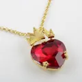 Descendants Movie Evie's Red Heart Necklace Evie Fairest Heart Crown Necklace Of Hearts Costume Fan Jewelry. 