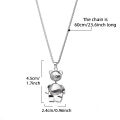 New Necklace With Movable Limb Cartoon Cute Couple Bear Necklace Female Teddy Bear Pendant Necklace. 