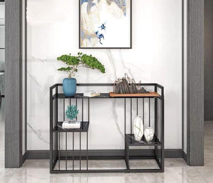 New%20Console%20Table%20in%20Golden%20Finish%20Modern%20Console%20Table%20with%20Storage%20shelf%20%20Marble%20effect%20Tabletop%20&%20Metal%20Frame%20-%20Image%203