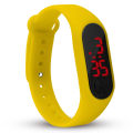 Silicone Rubber LED Digital Bracelet Watch For Unisex - Yellow. 