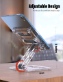 ZAW Adjustable Tablet Stand, Stylish & Ergonomic iPad Pro Holder, Computer Table Accessories, Acrylic iPad Mount, (ZTH-250) Compatible with 12.9 Air Mini 4 3 2, Nexus, Tab (8-13"). 