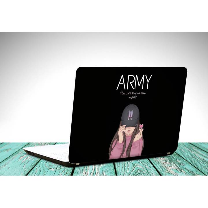 BTS Army BTS Love Music BTS Quote Laptop Skin Vinyl Sticker Decal, 12 13 13.3 14 15 15.4 15.6 inch Laptop Skin Sticker Cover Art Decal Protector Fits All Laptops