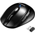 LeadsaiL Wireless Computer Mouse, 2.4G Portable Slim  Mouse Less Noise for Laptop Optical Mouse with 6 Buttons. 