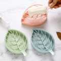Soap Dish Draining Tray Soap Dish For Shower Kitchen Dispenser Portable Soap Rack Leaf Shaped. 