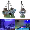 Fish Tank Decoration Aquarium Accessories Ornament Cave Landscape Castles Corsair Ship. 
