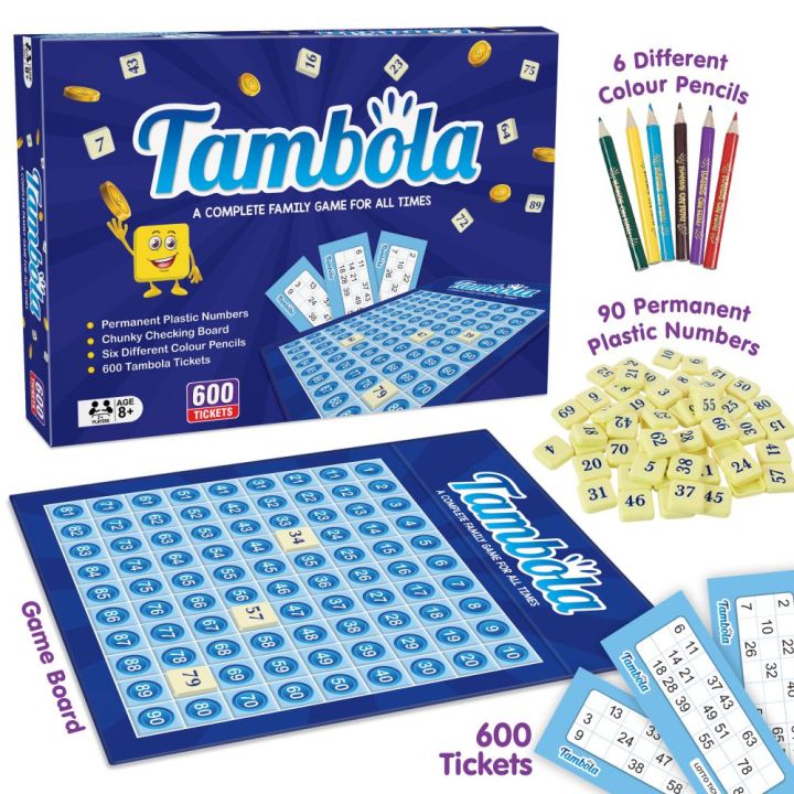 Tambola - Board Game - Family Game - 600 Tickets Housie Games