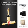 Ugreen 4pcs Speaker Cable Banana Connector Screw Jack Plug Adapter for Speaker Wire Amplifier Audio Video Cable Banana Plug. 