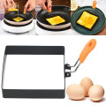 Square Stainless Steel Egg Mold Egg Fried Rings Non- Square Pancake Mold Muffins Omelet Maker Frying Eggs Cooking Tool. 