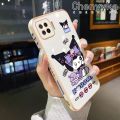 chenyyka For OPPO A73 2020 F17 Case Cartoon Cute Kuromi Pattern New Design Side Plating Silicone Phone Casing Full Lens Cover Camera Shockproof Shell Protection Softcase. 