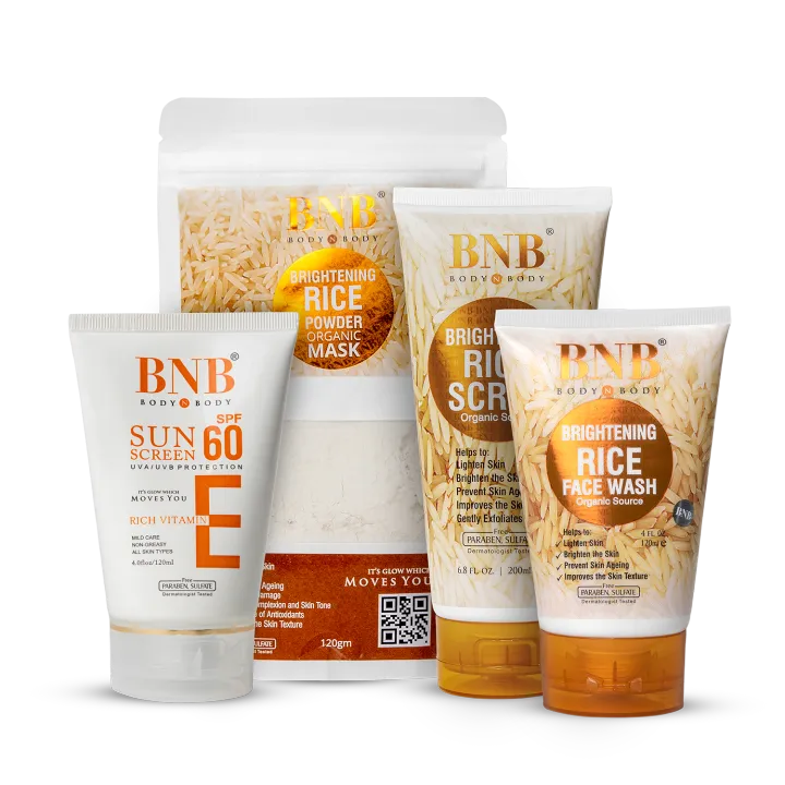 BNB Radiance Resurgence Bundle /Rice Extract Kit + Vitamin E Spf60 ...