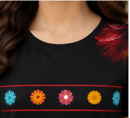 %E2%80%9CWomen%20Floral%20Printed%20Round%20Neck%20Half%20Sleeve%20T%20Shirt%20Casual%20Summer%20Tee%E2%80%9D%20-%20Image%202