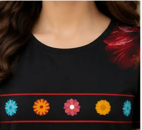 %E2%80%9CWomen%20Floral%20Printed%20Round%20Neck%20Half%20Sleeve%20T%20Shirt%20Casual%20Summer%20Tee%E2%80%9D%20-%20Image%202