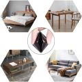 16 Pcs Brown Silicone Chair Leg Floor Protectors, Square Chair Leg Caps with Wrapped Felt. 