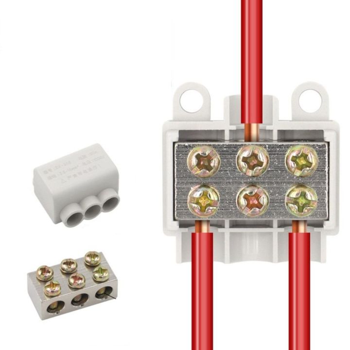Universal Terminal Block Locking Quick Crimp Electrical Cable Junction Box Block Quick Wire Connector Terminal High Power Branch Terminal T-type Wiring Terminal