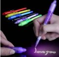 Artisian-Invisible Ink Pen Creative Magic LED Highlighter Pen 2 In 1 UV Black Light Secret Invisible Writing Pen Uv Torch Illuminate Magic Pen. 