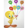 welcome wall hanging and door decoration tweety bird theme. 