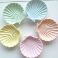 Jesmonite Clam Sea Shell trinket dish for jewellery storage and decorative made of cement and concrete. 
