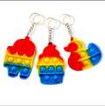Mini Pop it Keychain Toys Push Bubble Pop Fidget Toys for Kids Adults Key Chain. 
