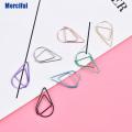 50 Pieces Metal Drop Shape Paper Clips Kawaii Cute Bookmark Clip Stationery. 