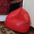 Relaxsit Trio Bean Bag Sofa Chair Faux Leather - Medium Beanbag Sofa Pouf Soft Furniture Bean Bag lounger for Children and Adults size: 83 x 81 x 70cm(H). 