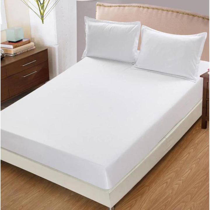 3pcs/set Solid Mattress Cover Anti-slip Stretch Bed Sheets Anti Dust Fitted Bed sheet with Pillow Cases